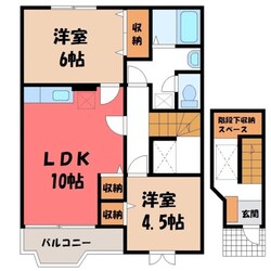 古河駅 バス9分  上辺見東下車：停歩6分 2階の物件間取画像